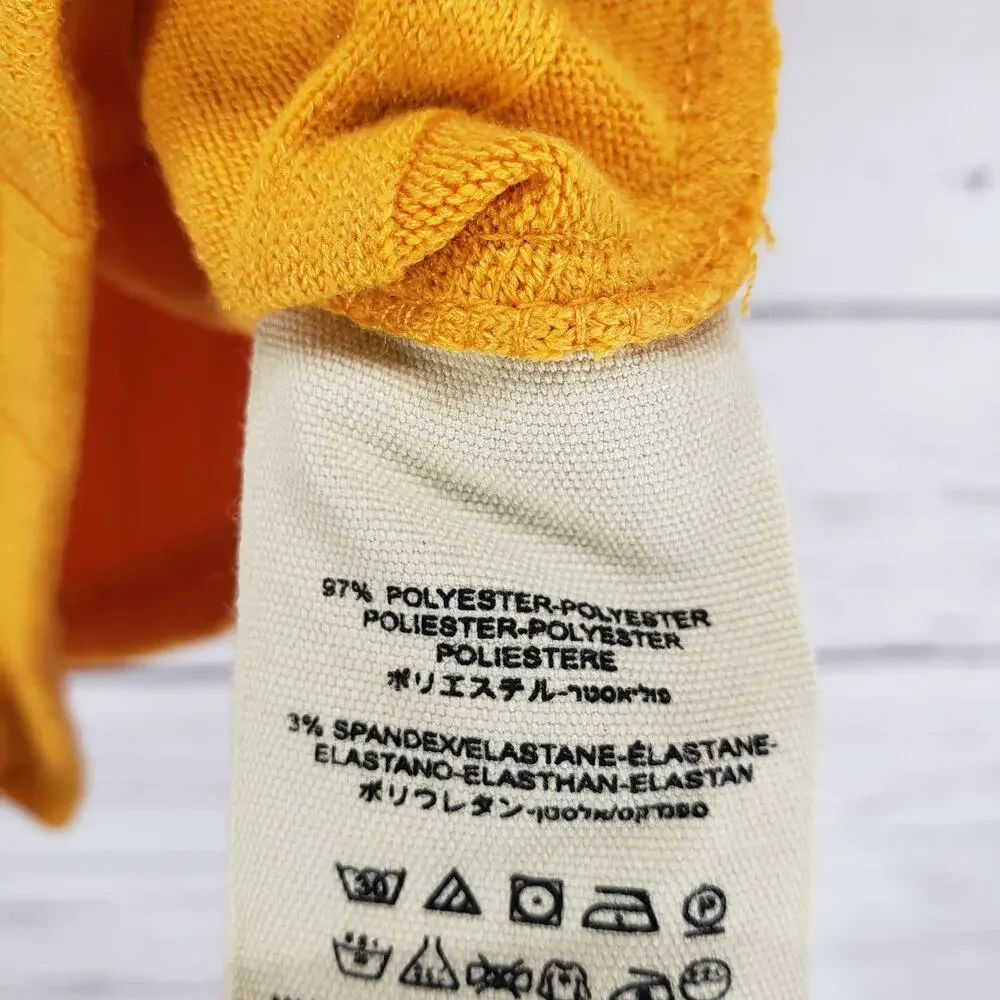 Free People Women's Central Park Gold Yellow Top Cardigan Size XS